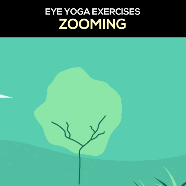 Look at the object in the distance, then at the objects near you